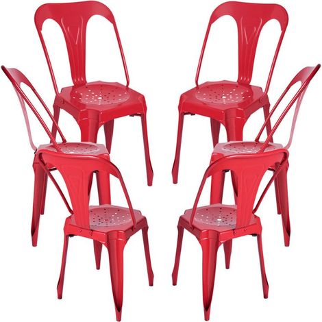 Packs Sillas Comedor - Pack 6 Sillas Ulix - Rojo (1/4)