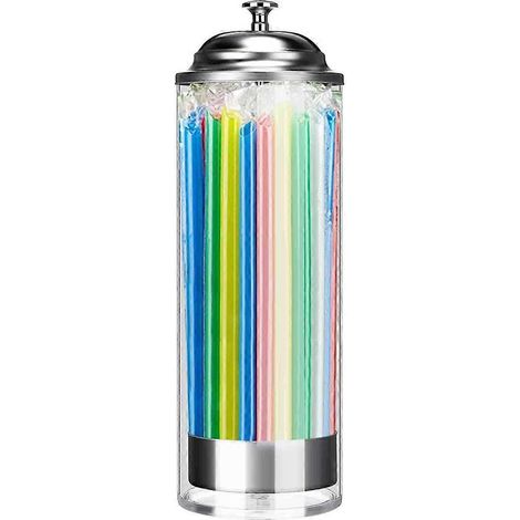 27 cm (10,6 Zoll) transparenter Strohhalmhalter, Strohhalmorganizer, transparenter Aufbewahrungsbehälter für die Arbeitsplatte (Strohhalme nicht enthalten) (1/5)