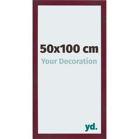 yd. - Cadre photo 50x100 - Vin Rouge Patine - MDF - Bologna