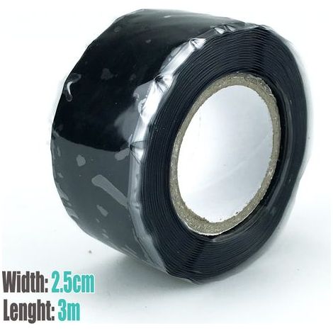 Schwarzes, selbstklebendes Silikon-Reparaturband von 3M, druck- und hitzebeständig, zur Reparatur von Lecks (1/5)