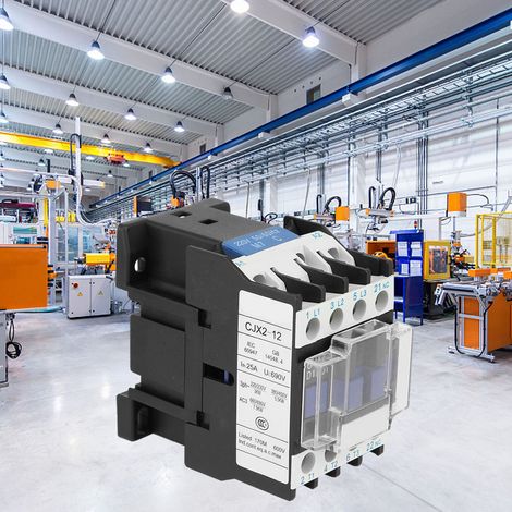CJX2-1201 Schienenmontierter Wechselstromschütz, industrieller elektrischer Wechselstromschütz, 220 V, 12 A (1/5)