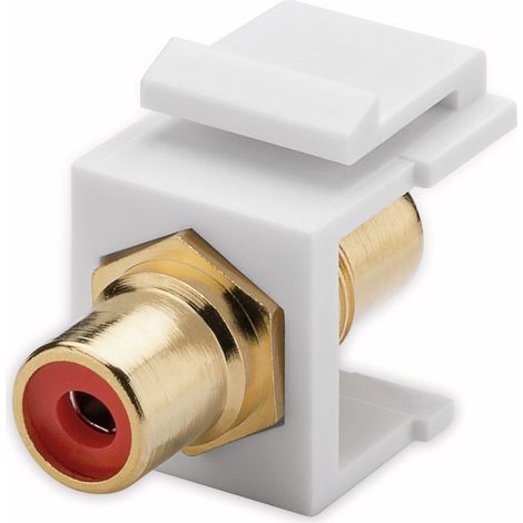 GOOBAY Einbau-Modul 79669, 2x Cinch-Buchse, rot, vergoldet (1/2)