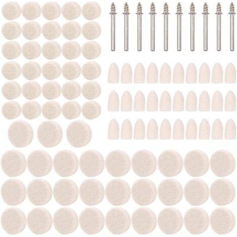 100 PCS Polishing Heads, Wool Polishing Wheel, Polishing Wheel Rotary Tool with Shank for Dremel Accessories Rotary Tools (1/5)