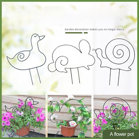 Les tuteurs en forme d'animaux grimpants conviennent aux plantes, fleurs et légumes grimpants. Leur forme rappelle celle d'un escargot. (1/5)