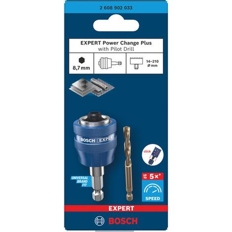 Bosch EXPERT Power Change Plus Aufnahme m. Vorb., HEX Sch. 8,7mm, HSS-Co, 7,15x25x65mm