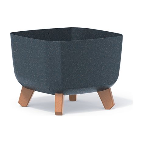 Prosperplast Blumentopf GRACIA SQUARE Eco Wood Anthrazit 24 cm
