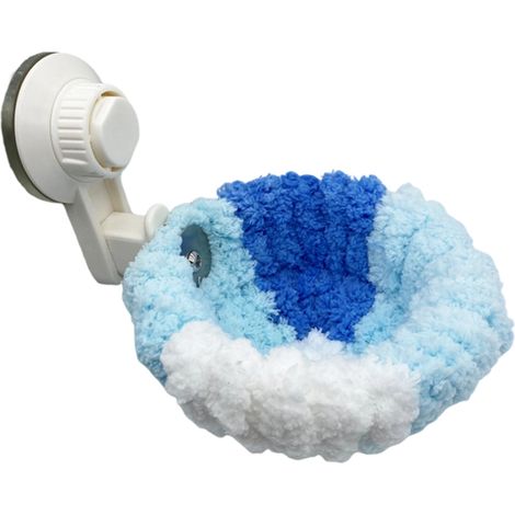 1 nid pour oiseaux, ventouse 8,4 cm, velours corail, diamètre 17 cm, profondeur 14 cm, pour perruches et petits oiseaux (1/5)