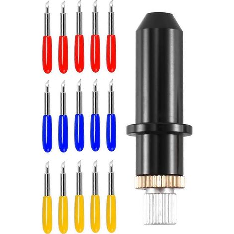 16 lames de découpe pour traceur de coupe à 30/45/60 degrés + porte-lame (1/5)