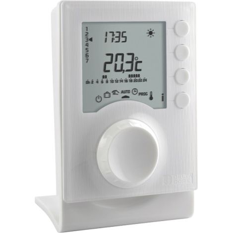 Delta Dore – Thermostat programmable chauffage Tybox 1137 – sans fil – 2 niveaux de consigne – programmation journalière personnalisable – grand écran rétroéclairé — vue 2
