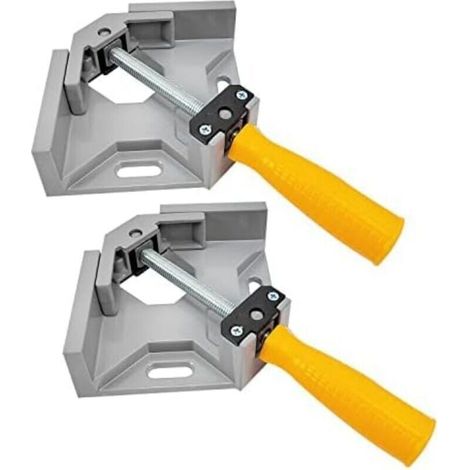 2 Pièces Serrage Angulaire,90 Degrés Serre Joint Angle Parfait,2 Poignée Ajustable, Étau de Serrage pour Menuiserie Charpentier, Outillage à Main