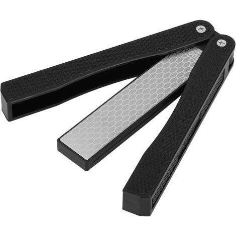 Knife Sharpener, Diamond Sharpening Stone, Double Sided Knife, Foldable Pocket Size 400/600 Grit, for Outdoor Camping Cooking (1/5)