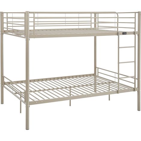 Lit double superposé avec sommier inclus "Adam" - 140 x 190 cm - Taupe (1/4)