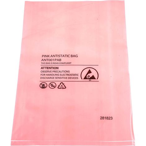 Sachet antistatique RS PRO 305mm x 205mm, Fermeture par thermo-soudage ( Prix pour Lot de 100 )