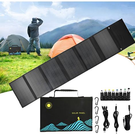 60W Panneau Solaire Pliable Sac Usb + Dc Sortie Chargeur Solaire Portable Pliable Solaire Dispositif De Charge Extérieure Portable Alimentation (1/5)