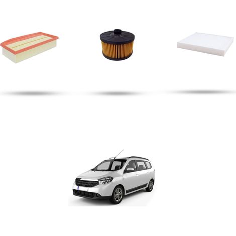 Kit tagliando 3 filtri compatibile con Dacia Lodgy 1.3 Tce 75kw dal 2019 (1/5)