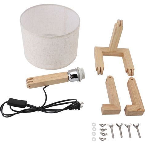 Ortviai Lampe de bureau robot design ajustable en bois massif – style créatif et décoratif pour chambre ou bureau (1/5)