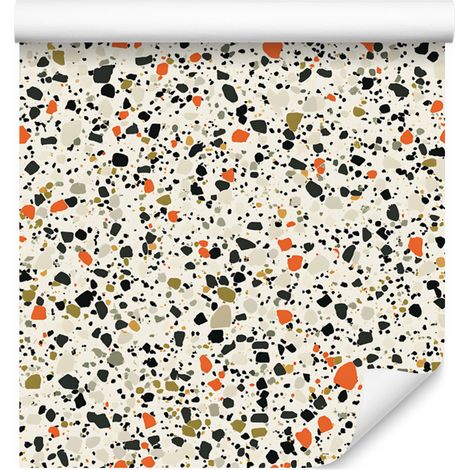 Terrazzo-Tapete Hellgrau, Beige, Grau und Creme 50x1000 cm (1/5)