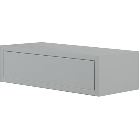 Mensola da Parete 1 Cassetto 45x13,4x20 cm in Fibra di Legno Lego Grigio (1/5)