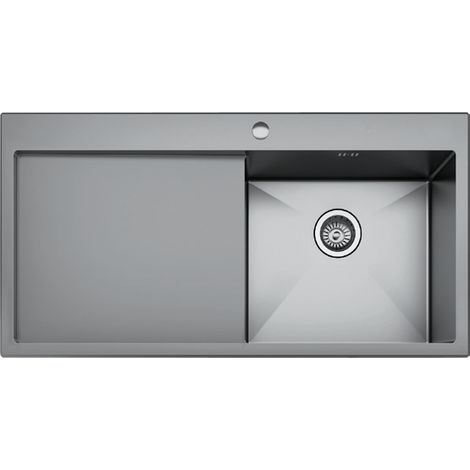 Fregadero con escurridor a la izquierda Italia 100 cm(largo) 51 cm(ancho) 20 cm(alto) (1/2)