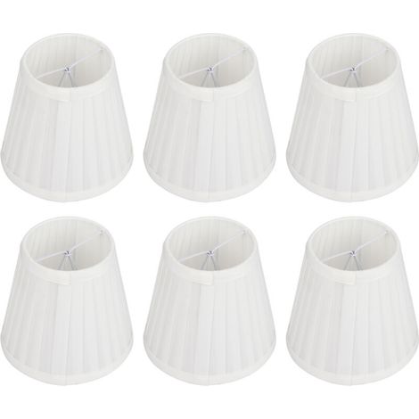GARRYFIZH Lot de 6 abat-jour en tissu pour lustre, applique murale ou lampe, idéal pour la décoration de salon, chambre ou hôtel.