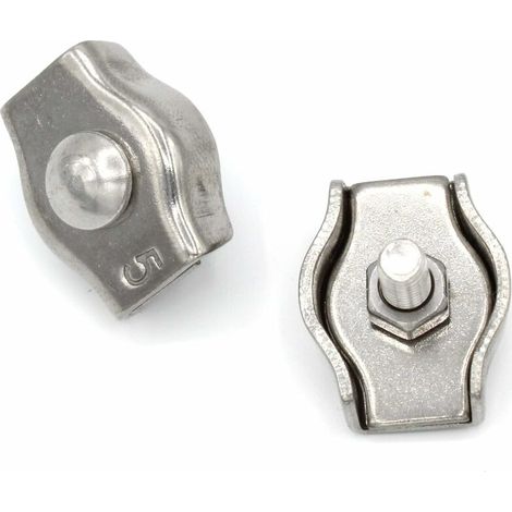 Ahlsen Bridas para cables Simplex de acero inoxidable de mm [paquete de 20], acero inoxidable 304 (1/5)