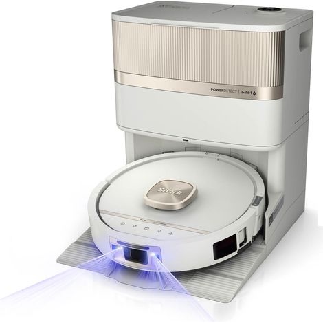 Robot aspirateur 2-en-1, Filtre HEPA Anti-allergène, Base Auto-vidante, Tampon Auto-nettoyant et séchant, Stain Detect, Dirt Detect, Gris Colombe RV3023XEEUIV (1/5)