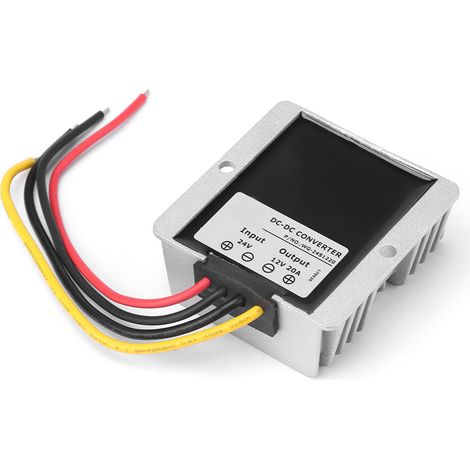 Convertisseur abaisseur DC 24 V vers 12 V, 20 A, 240 W, module régulateur de tension étanche IP68 (1/5)