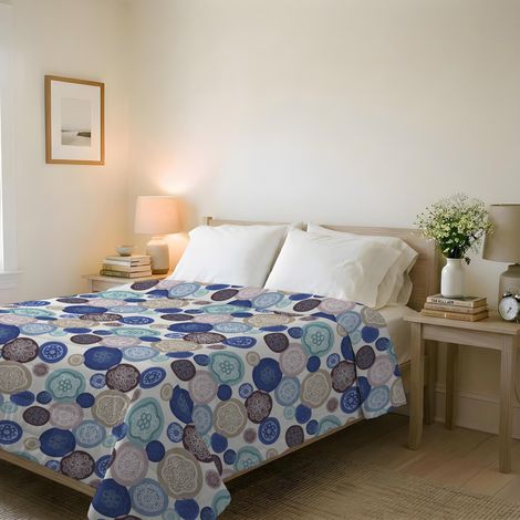 Couvre-lit matelassé d’été en Microfibre Douce imprimée – Couette Printemps-été mi-Saison – Murrine, Double 250x240 cm (1/5)