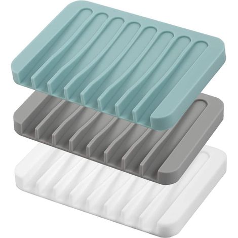 Coussin de savon en silicone 3 pièces de drainage de table (1/5)