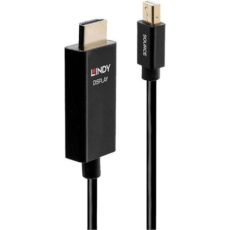 Lindy Cable Adaptador Mini DisplayPort a HDMI de 1m Negro