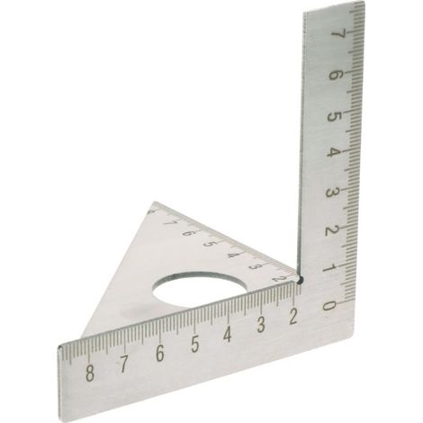 Règle de menuiserie, gabarit d'onglet, équerre en acier inoxydable, chevron 45° 90°, jauge métrique (1/5)