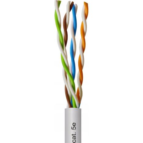 Cable de internet UTP 5e para cámaras de par trenzado de 25 m (1/2)