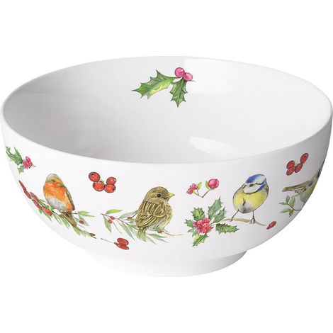 Bol en porcelaine fine oiseaux dhiver 0,40 L