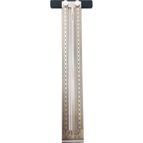 Règle De Traçage En Acier Inoxydable, Type T, Règle De Marquage, Règle De Précision Outil De Mesure De Charpentier Pour Le Positionnement Et Le Marquage De Mortaises De Menuiserie(200mm - Argent)