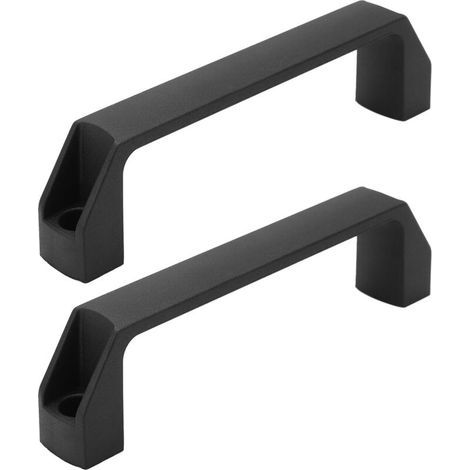 Kit de 2 poignées de porte en nylon avec entraxe de 180 mm pour armoire (1/5)