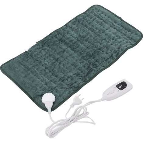 Plaque chauffante électrique 60x30cm, 6 niveaux de chaleur rapide, housse douce en peluche pour usage domestique, bureau, voyage, fiche UE 220V (1/5)