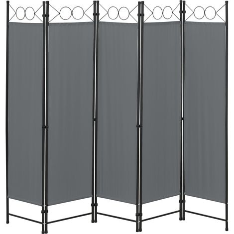 Frangivista Saragossa 5 ante 171 x 200 cm grigio scuro 030008066