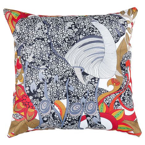 Gardenista - Coussins imprimés éléphants, coussins décoratifs résistants à l'eau pour jardin, coussins dispersés 45x45 cm avec rembourrage en fibres creuses, oreillers légers pour jouer - Eléphant (1/5)