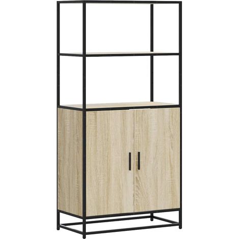 Maison Exclusive - Aparador alto madera de ingeniería y metal Son
