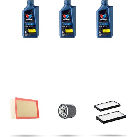 Kit tagliando 3 FILTRI e 3L OLIO compatibile con Hyundai Accent (LC) II 1.3 63kw dal 2000 (1/5)