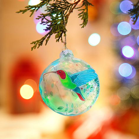 2022 Weihnachtsvogel-Weihnachtsbaum-Hängedekoration, Anhänger aus Acryl-Flächenkugeln, Geschenk (1/5)