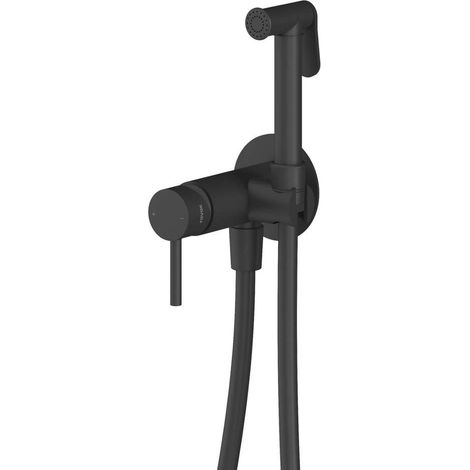 Ravak - Grifo de bidé empotrado con ducha, con cuerpo, negro mate X070750 (1/2)