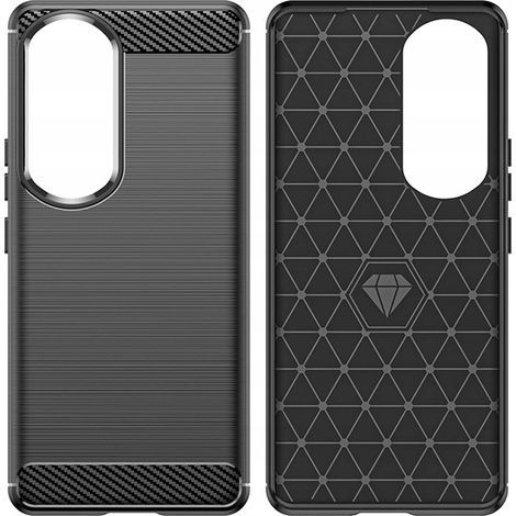 Custodia in fibra di carbonio per Honor 90 Pro - Nera (1/5)