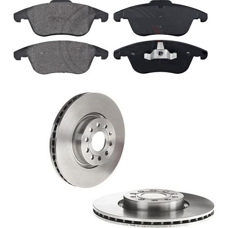 KIT FRENI ANTERIORI compatibile con VW PASSAT B7 (A32.A33) - DISCHI + PASTIGLIE OEM: P 85 112 , P 85 130 / 17558 , 18194 /SOSTITUZIONE DIRETTA/BASSA POLVERE/SILENZIOSO (1/5)