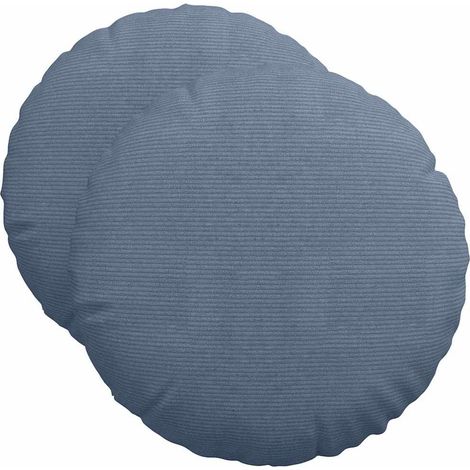 Maison Exclusive - Cojines para asiento 2 pcs Azul Ø50 x 19 cm Te
