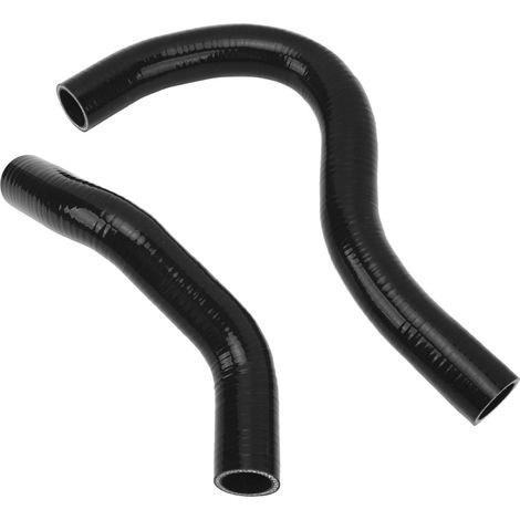 Flexibler Silikonschlauch für Autokühler, passend für Honda Civic Si 2002-2005 (HX376), Farbe: Schwarz. (1/5)