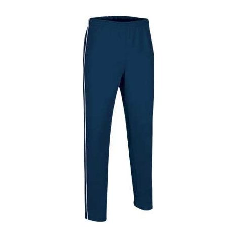 Pantalón deportivo largo en tejido acetato Game 6/8 niño Azul Marino/Blanco