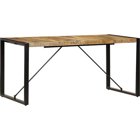 Table à manger 160x80x75 cm bois de manguier massif (1/5)