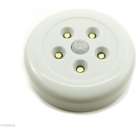 Trade Shop - LED-Strahler 1W Kaltweißes Licht 5 LED Schrank Bewegungsmelder Magnetisch - (1/3)