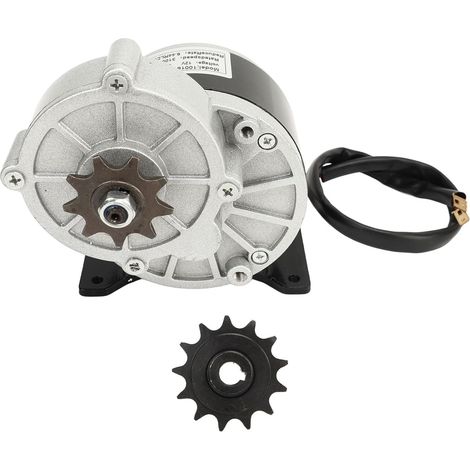 12V 250W Gear Motor with 13 Teeth 410 Sprocket, 330RPM Speed Reducing Electric Motor for Electric Bike, Scooter, Moped (1/5)
